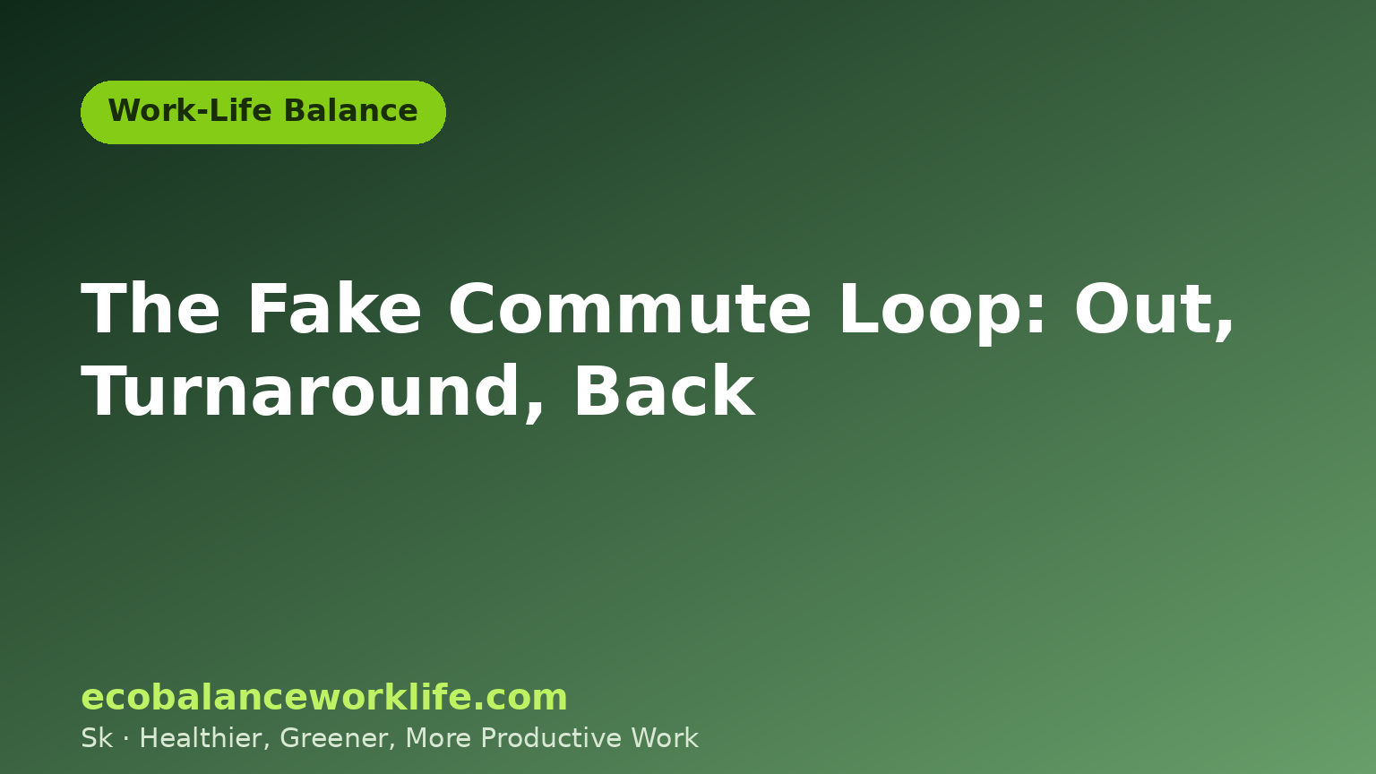 Fake commute walking route illustration for remote workers ending the workday