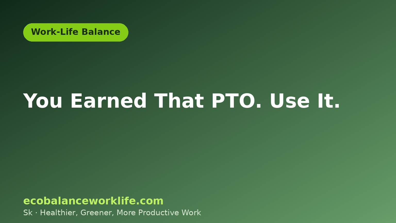 Illustration representing vacation guilt at work and the case for using earned PTO