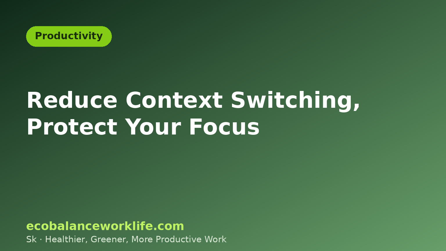 Illustration representing reducing context switching at work to protect focus