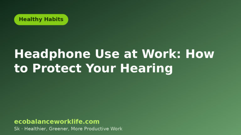 Title card for headphone use at work and protecting your hearing