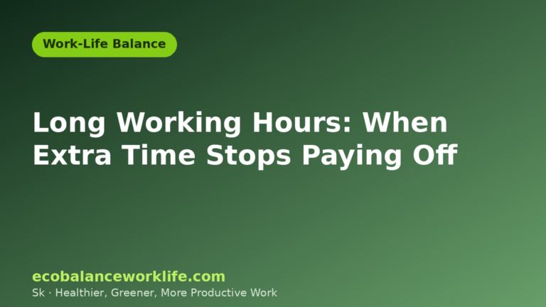Long working hours title card for a work-life balance article