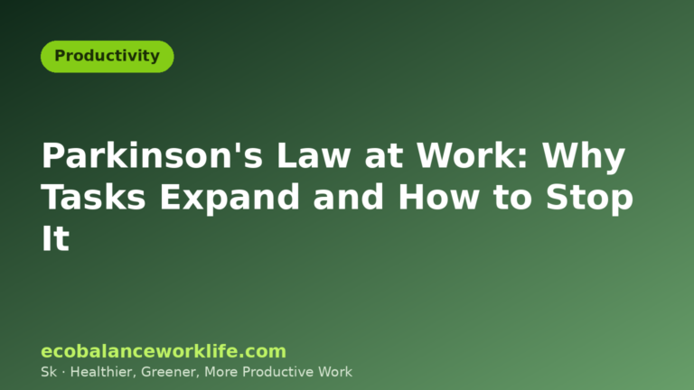 Parkinson's law at work: title card for a guide to time boxing tasks