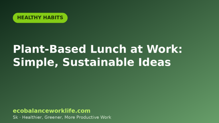 Plant-based lunch at work title card